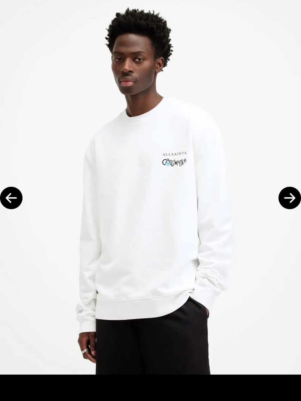 AllSaints Caliwater relaxed fit Sweatshirt, NWT, oversized. Unisex.